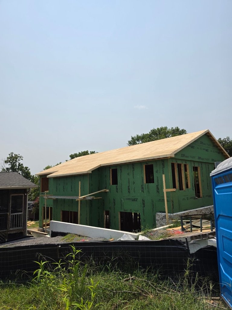ZIP System custom-home envelope during construction.