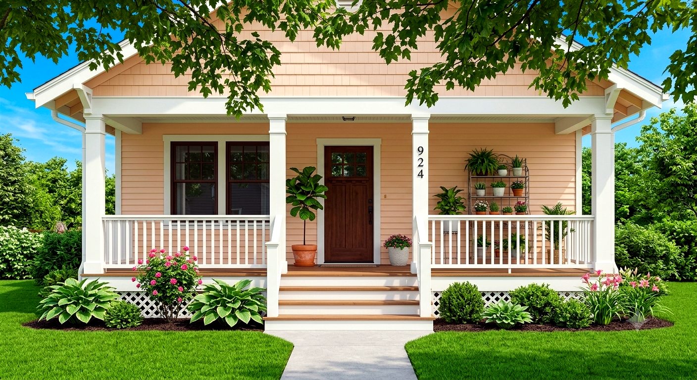 Craftsman home with a cedar porch built in Nashville