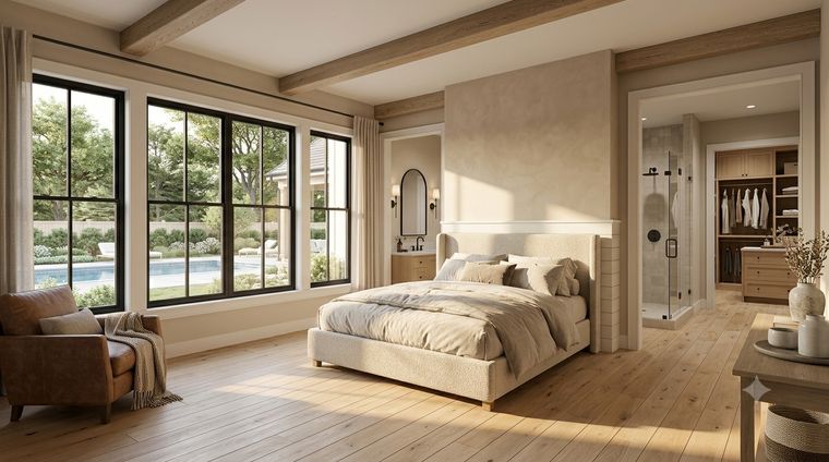 Primary bedroom rendering